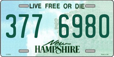 NH license plate 3776980