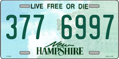 NH license plate 3776997