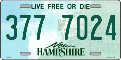NH license plate 3777024