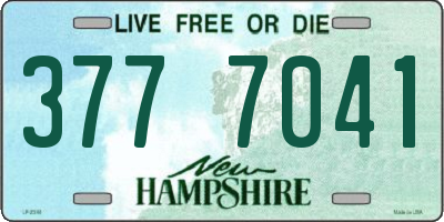 NH license plate 3777041