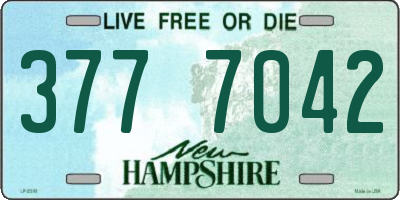 NH license plate 3777042