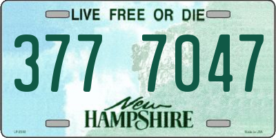 NH license plate 3777047