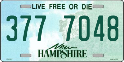 NH license plate 3777048