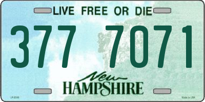 NH license plate 3777071