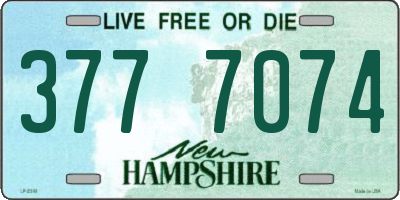 NH license plate 3777074