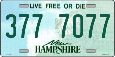 NH license plate 3777077