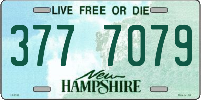 NH license plate 3777079