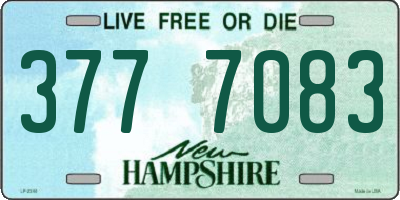 NH license plate 3777083