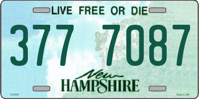 NH license plate 3777087