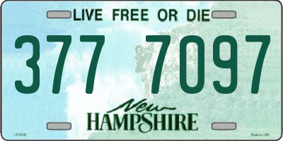 NH license plate 3777097