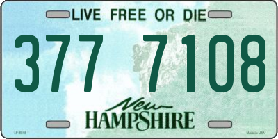 NH license plate 3777108