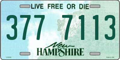 NH license plate 3777113