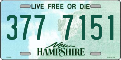 NH license plate 3777151