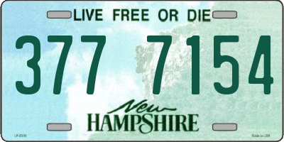 NH license plate 3777154