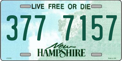 NH license plate 3777157