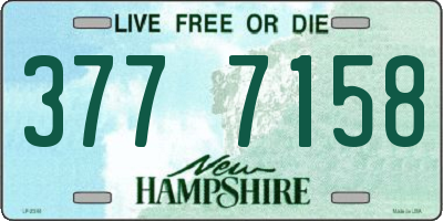 NH license plate 3777158