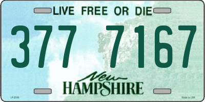 NH license plate 3777167