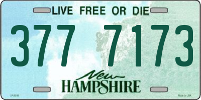 NH license plate 3777173