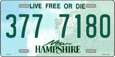 NH license plate 3777180
