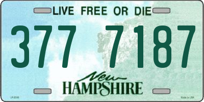 NH license plate 3777187