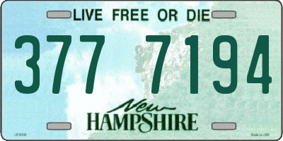 NH license plate 3777194