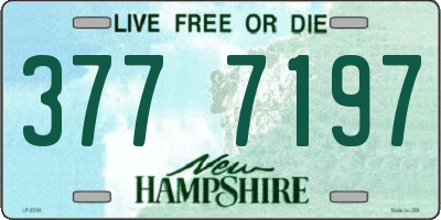 NH license plate 3777197