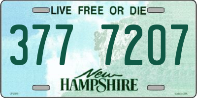 NH license plate 3777207