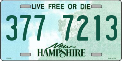 NH license plate 3777213