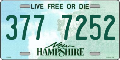NH license plate 3777252