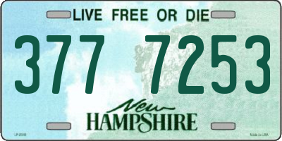 NH license plate 3777253