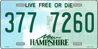 NH license plate 3777260