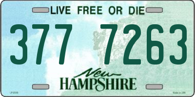 NH license plate 3777263
