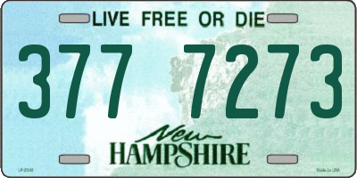NH license plate 3777273