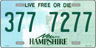 NH license plate 3777277