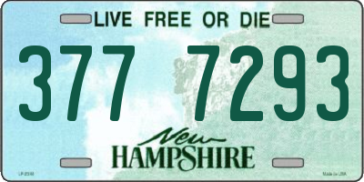 NH license plate 3777293