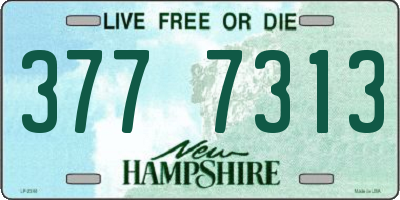 NH license plate 3777313