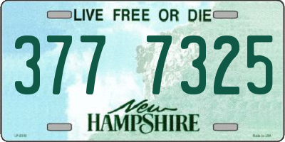 NH license plate 3777325