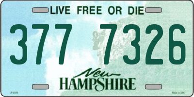 NH license plate 3777326