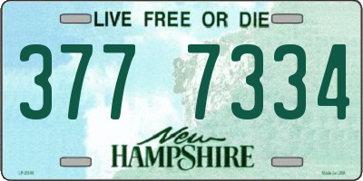 NH license plate 3777334