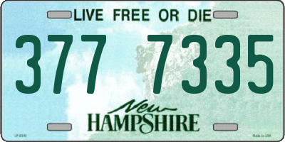 NH license plate 3777335