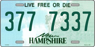 NH license plate 3777337