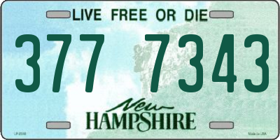 NH license plate 3777343