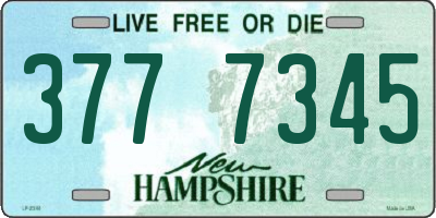 NH license plate 3777345