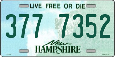 NH license plate 3777352