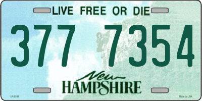 NH license plate 3777354