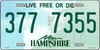 NH license plate 3777355