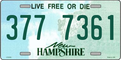 NH license plate 3777361