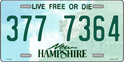 NH license plate 3777364