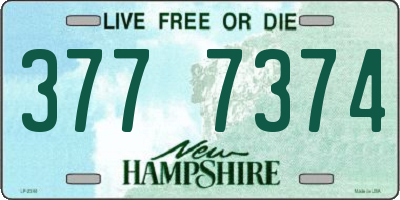 NH license plate 3777374
