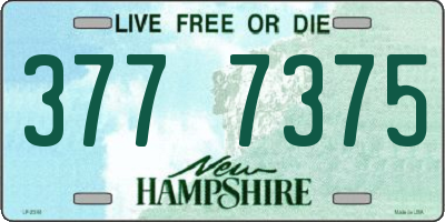 NH license plate 3777375